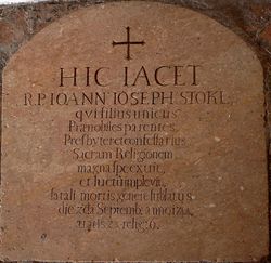 Grabplatte in den Müllner Columbarien