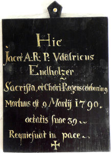 Grabinschrift des Ulrich Endholzer in den Müllner Columbarien