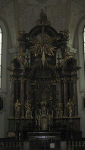 Hochaltar in der ehem. Klosterkirche der Augustiner-Eremiten in Salzburg Mülln, errichtet unter seinem Priorat