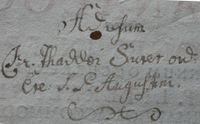 Besitzvermerk von Thaddäus Franz Surer in der Diözesanbibliothek Salzburg